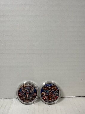 Commemorative American Eagle Coin Set - Blue & Gold Accents
